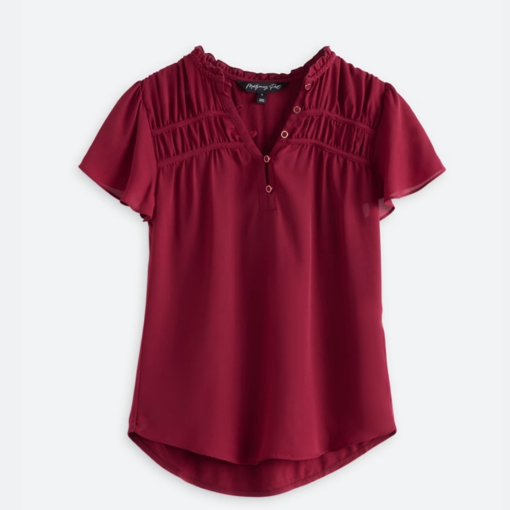 Chic Burgundy Blouse